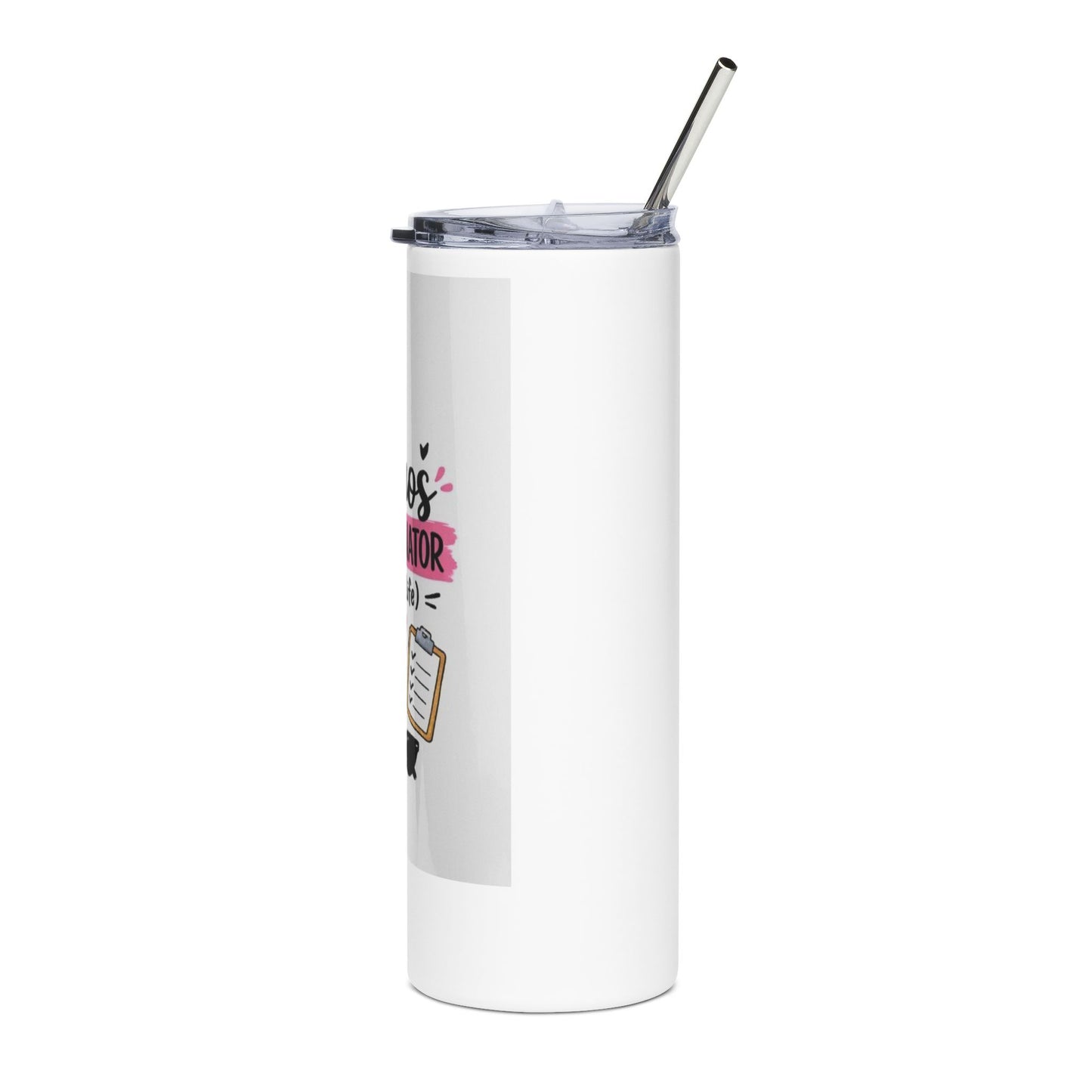 Chaos Coordinator Stainless Steel Tumbler 20oz — "Mom Life" Travel Cup with Coffee & Checklist Design