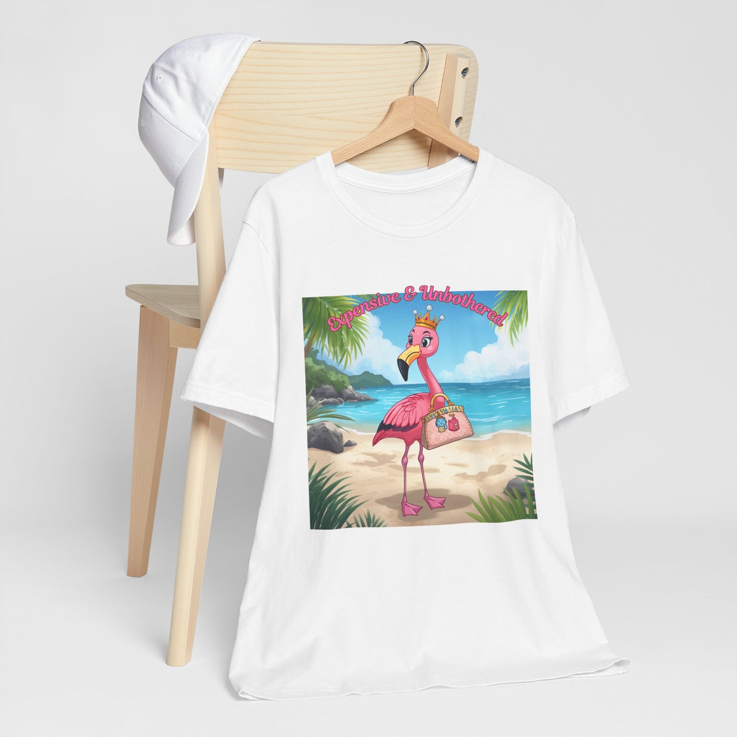 Flamingo Beach Vacation T‑Shirt — 'Paradise & Wanderlust' Tropical Graphic Tee