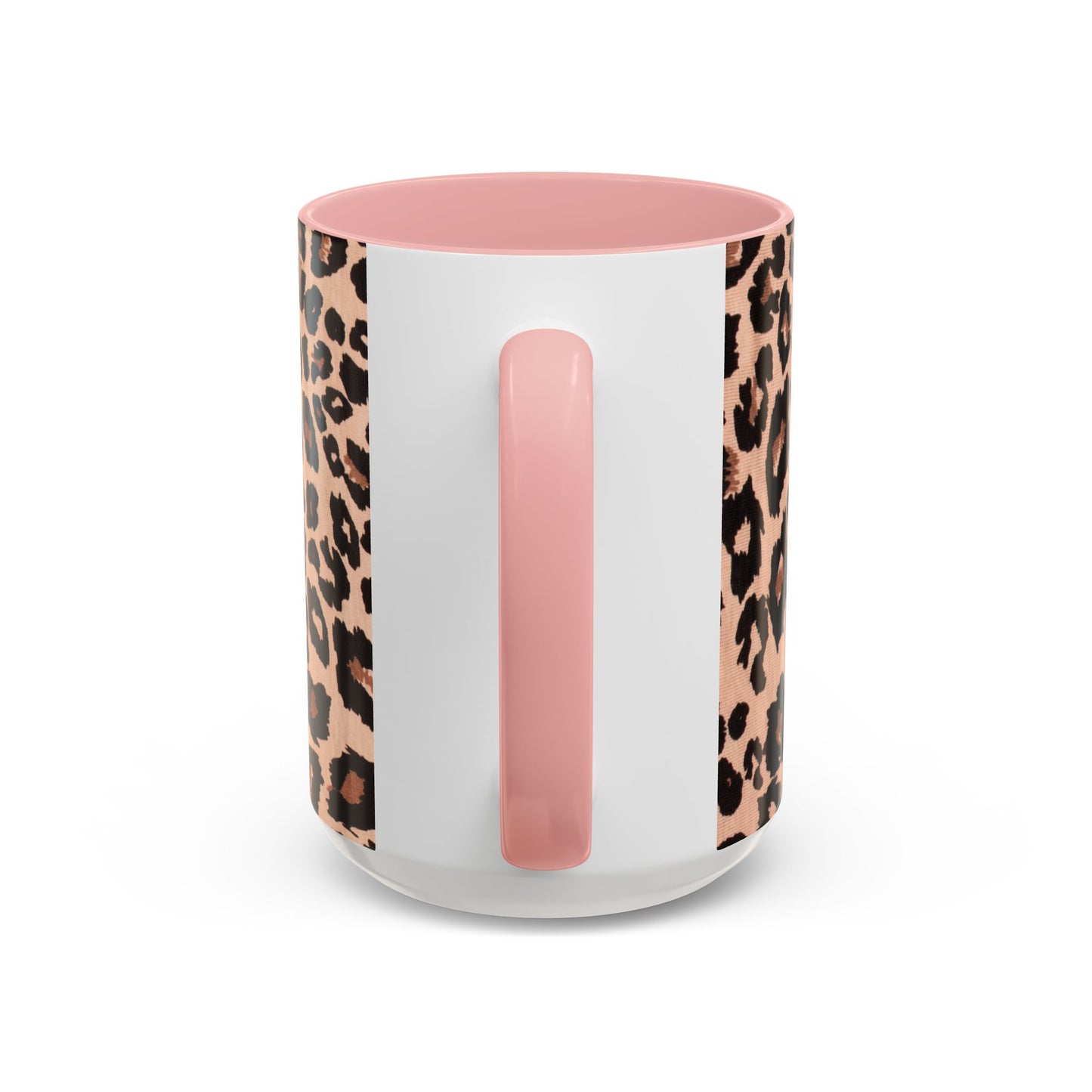 Leopard Print Accent Coffee Mug – 11/15oz Stylish Animal Print Ceramic Cup