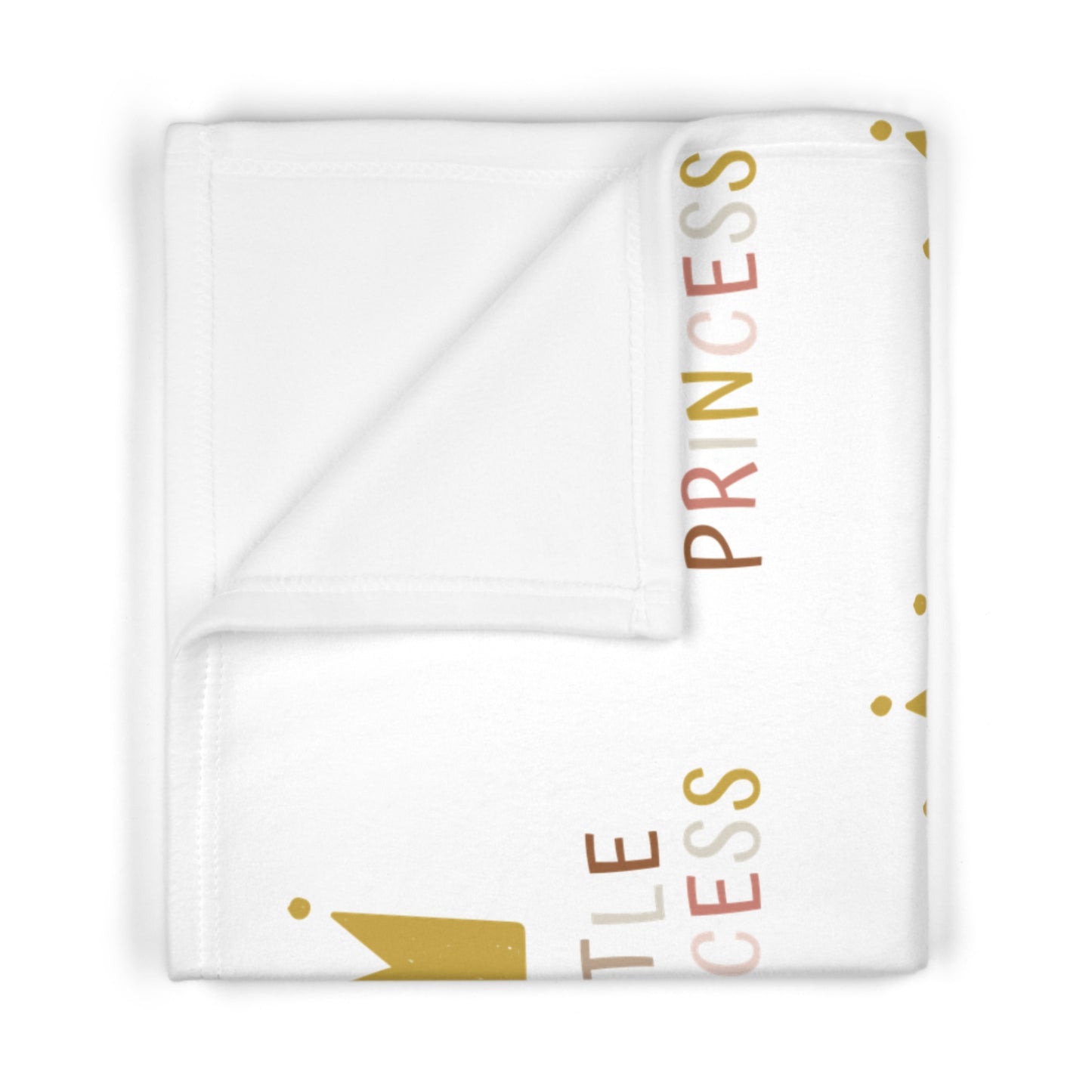 Little Princess Fleece Baby Blanket – Gold Crown Nursery Swaddle
