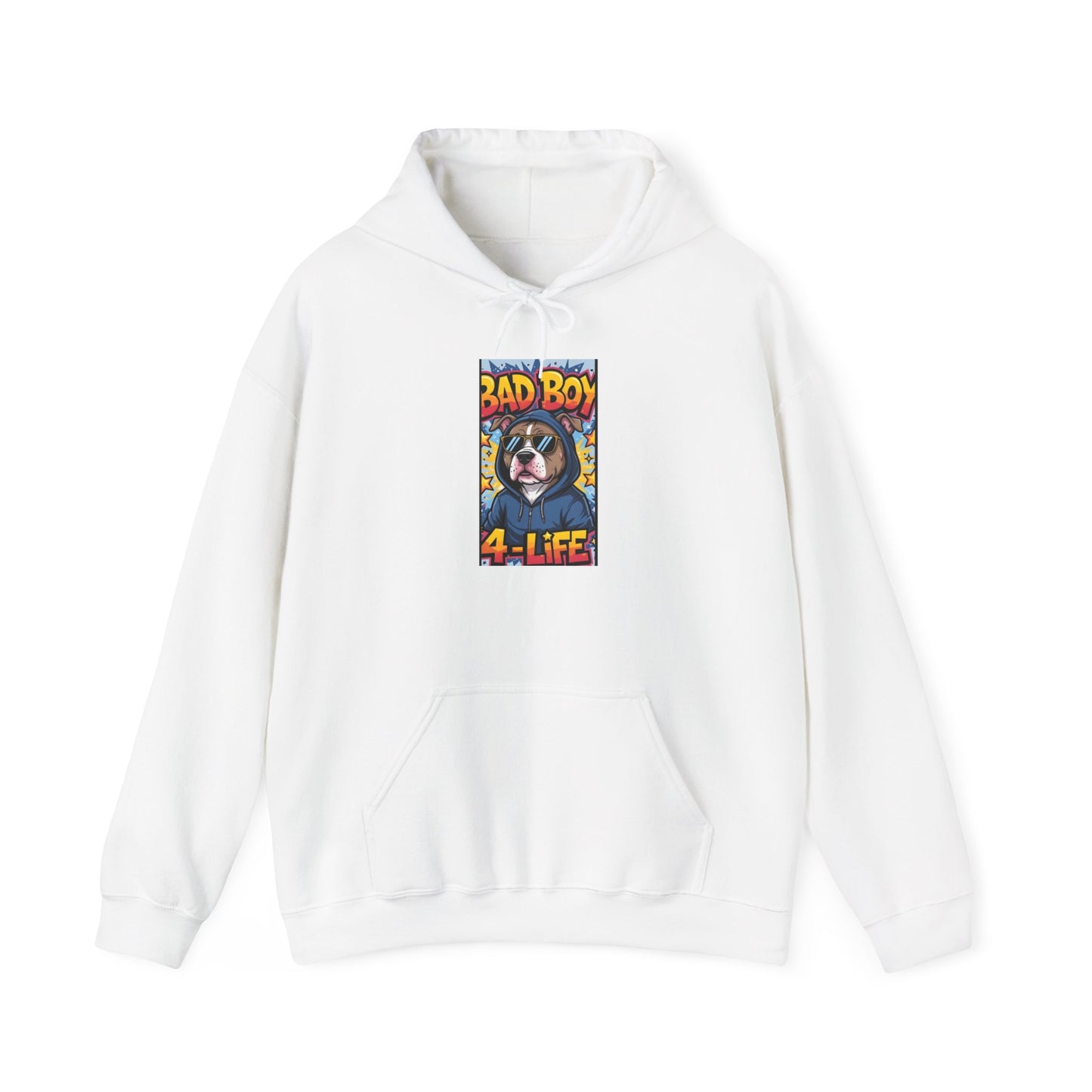 Bad Boy 4 Life Hoodie – Cute Bulldog Graphic Pullover