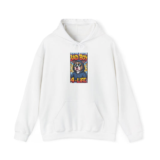 Bad Boy 4 Life Hoodie – Cute Bulldog Graphic Pullover