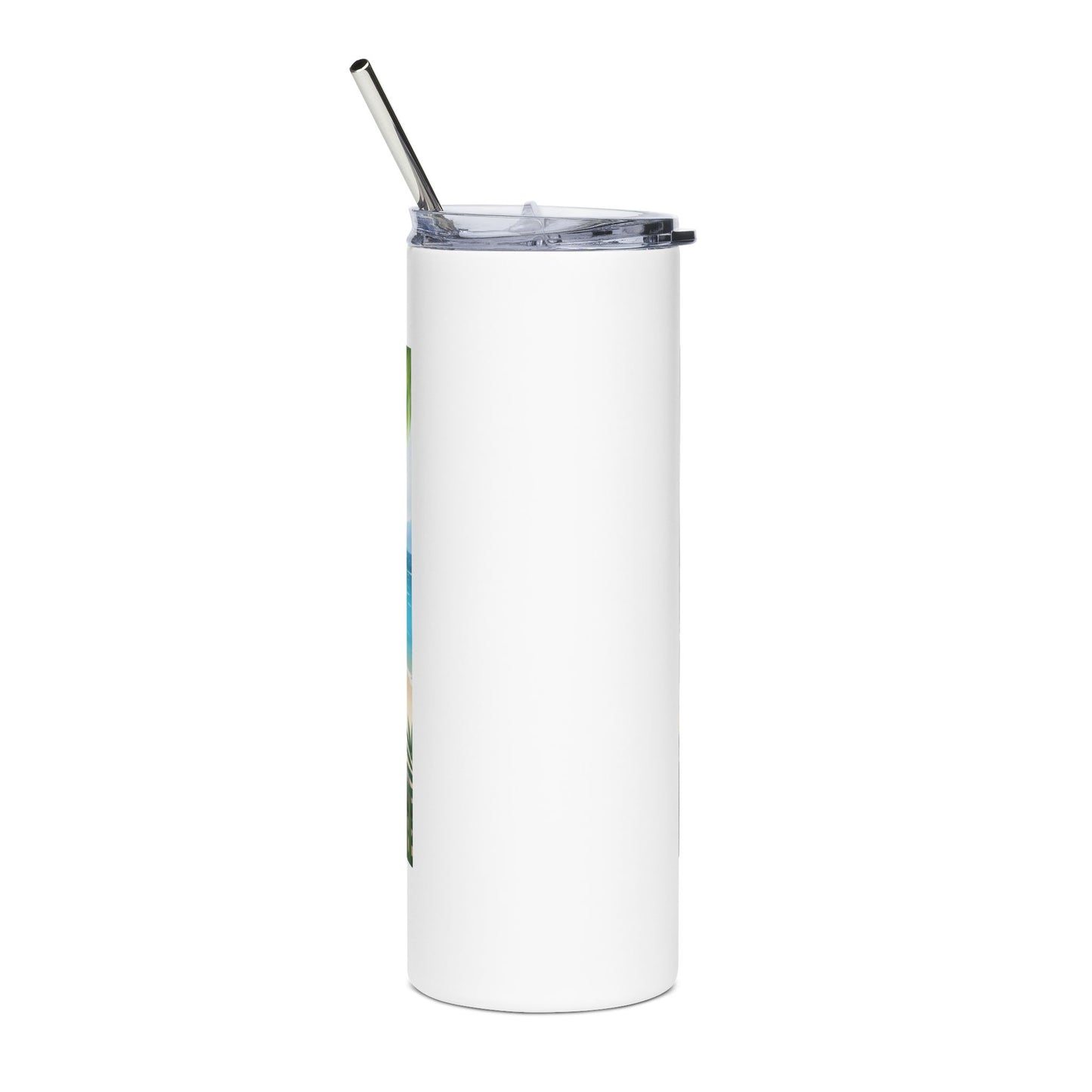 Flamingo Beach Tumbler — 'Sunshine & Cocktails' 20oz Stainless Steel Travel Cup