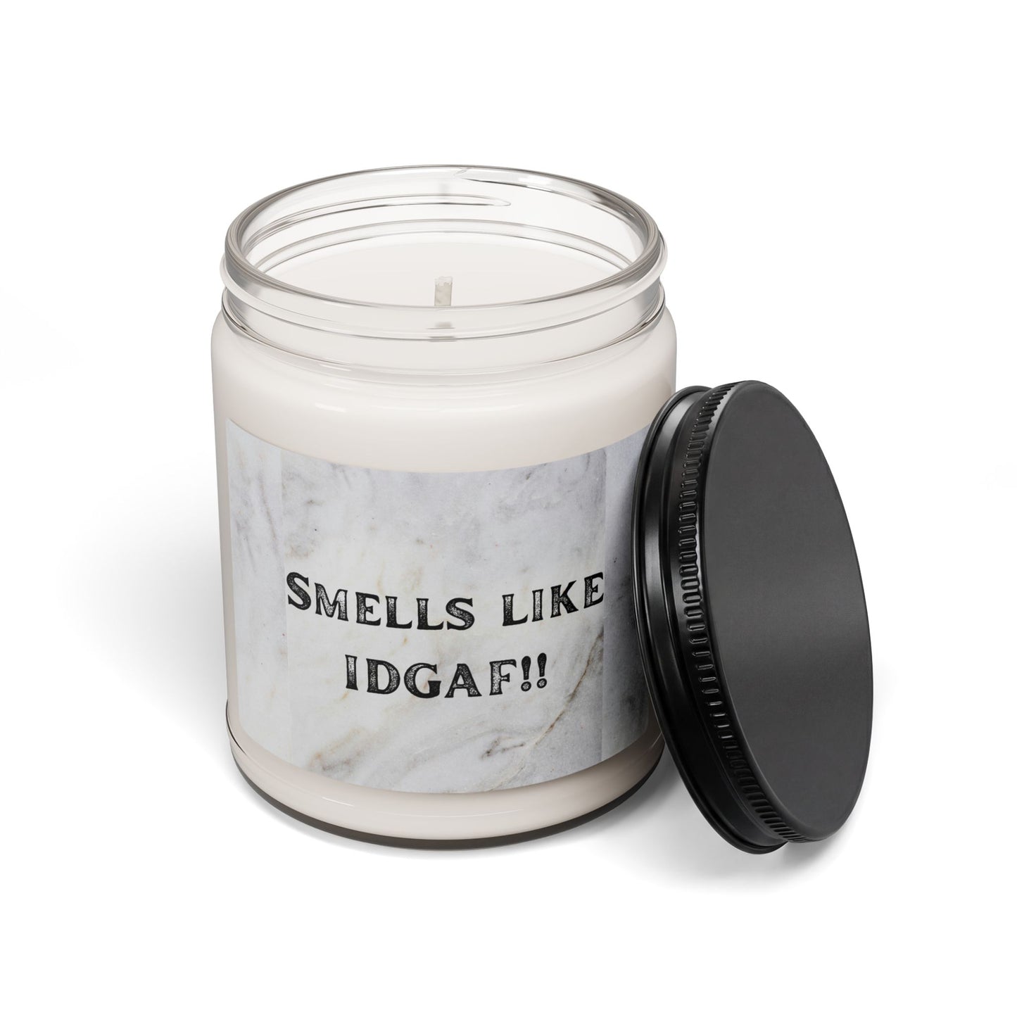 Smells Like IDGAF Soy Candle — 9oz Scented Jar, Funny Spa Gift