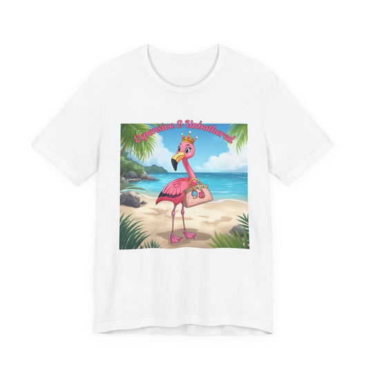 Flamingo Beach Vacation T‑Shirt — 'Paradise & Wanderlust' Tropical Graphic Tee