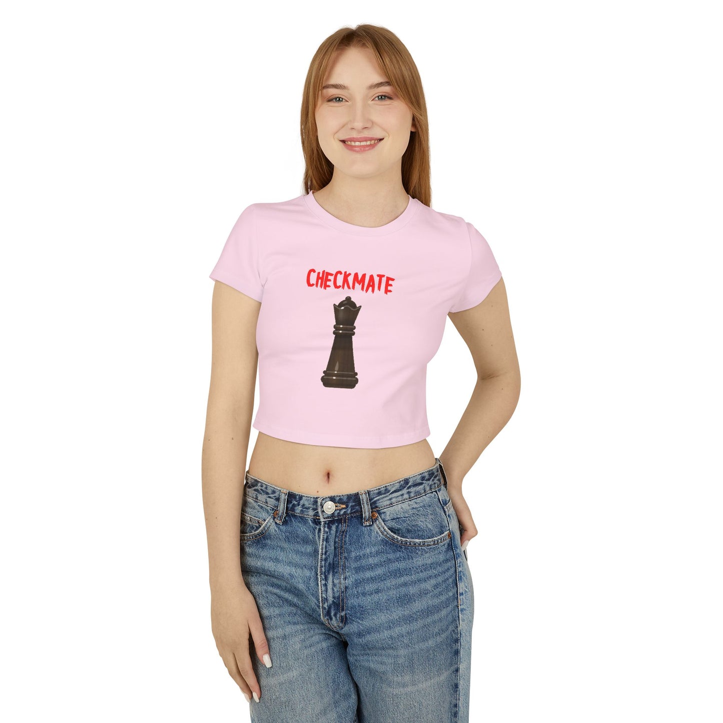 Checkmate Queen Crop Tee – Women's Chess Shirt