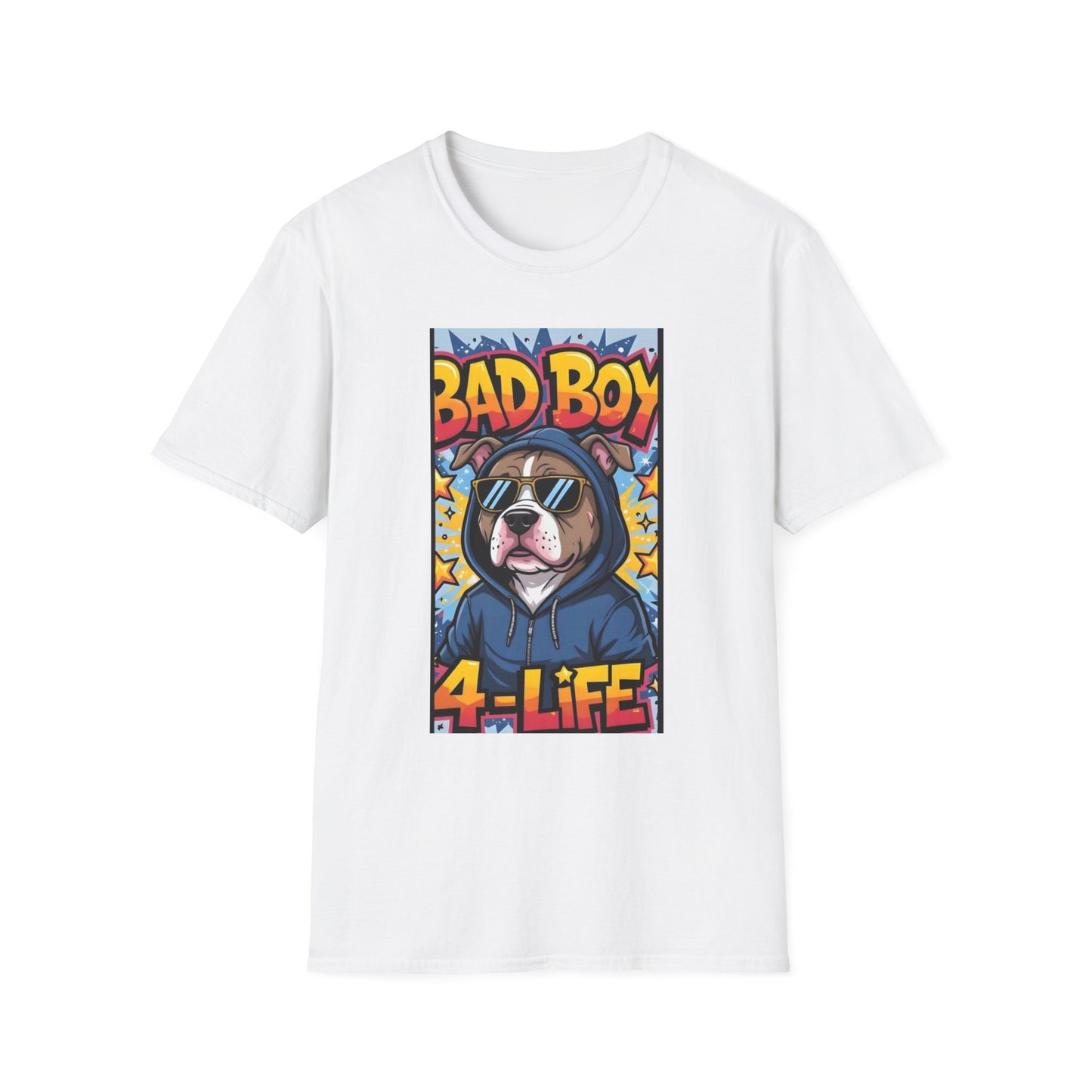 Bad Boy 4-LIFE Dog T-Shirt – Cool Pitbull Hoodie Graphic Tee