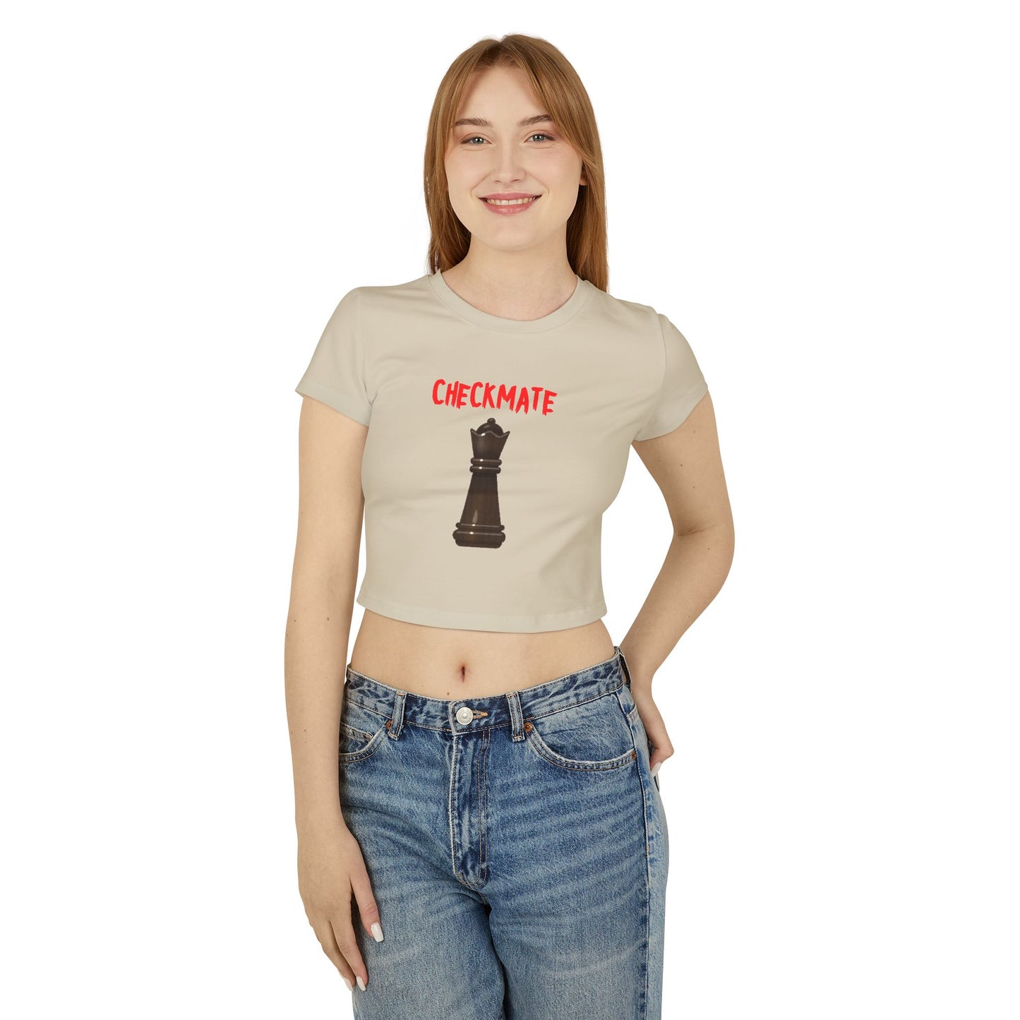 Checkmate Queen Crop Tee – Women's Chess Shirt