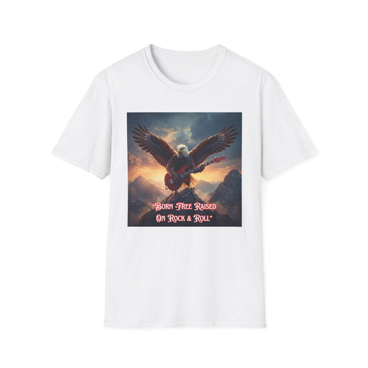 Rock & Roll Eagle T-Shirt — Born, Raised on Rock & Roll Graphic Tee