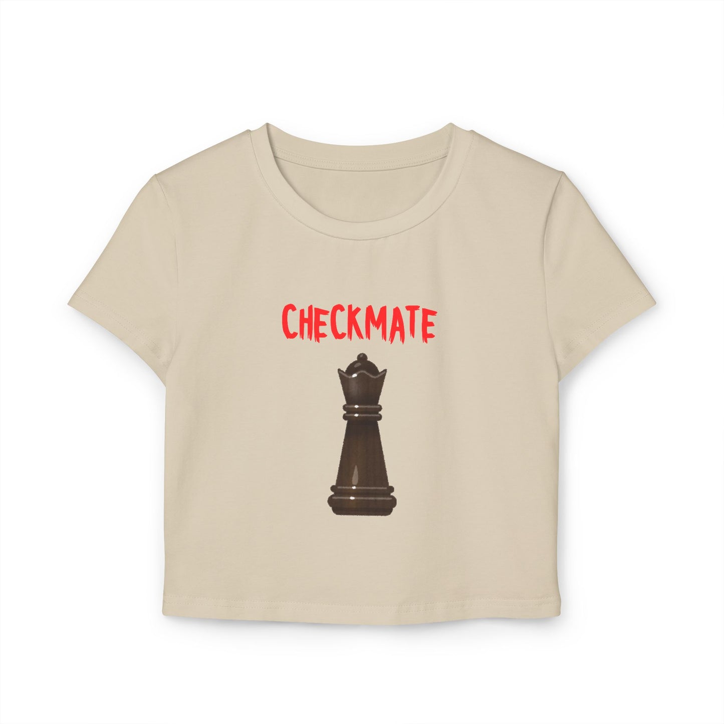Checkmate Queen Crop Tee – Women's Chess Shirt