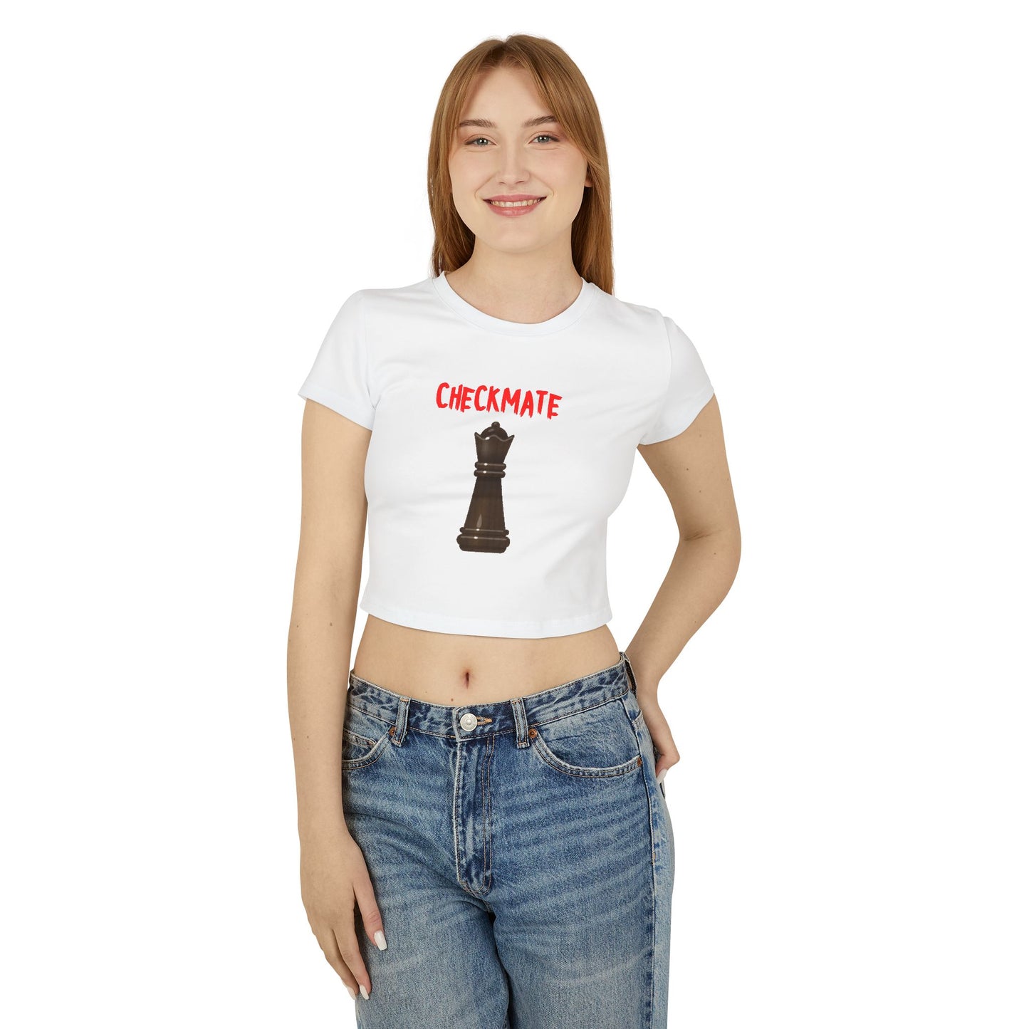 Checkmate Queen Crop Tee – Women's Chess Shirt