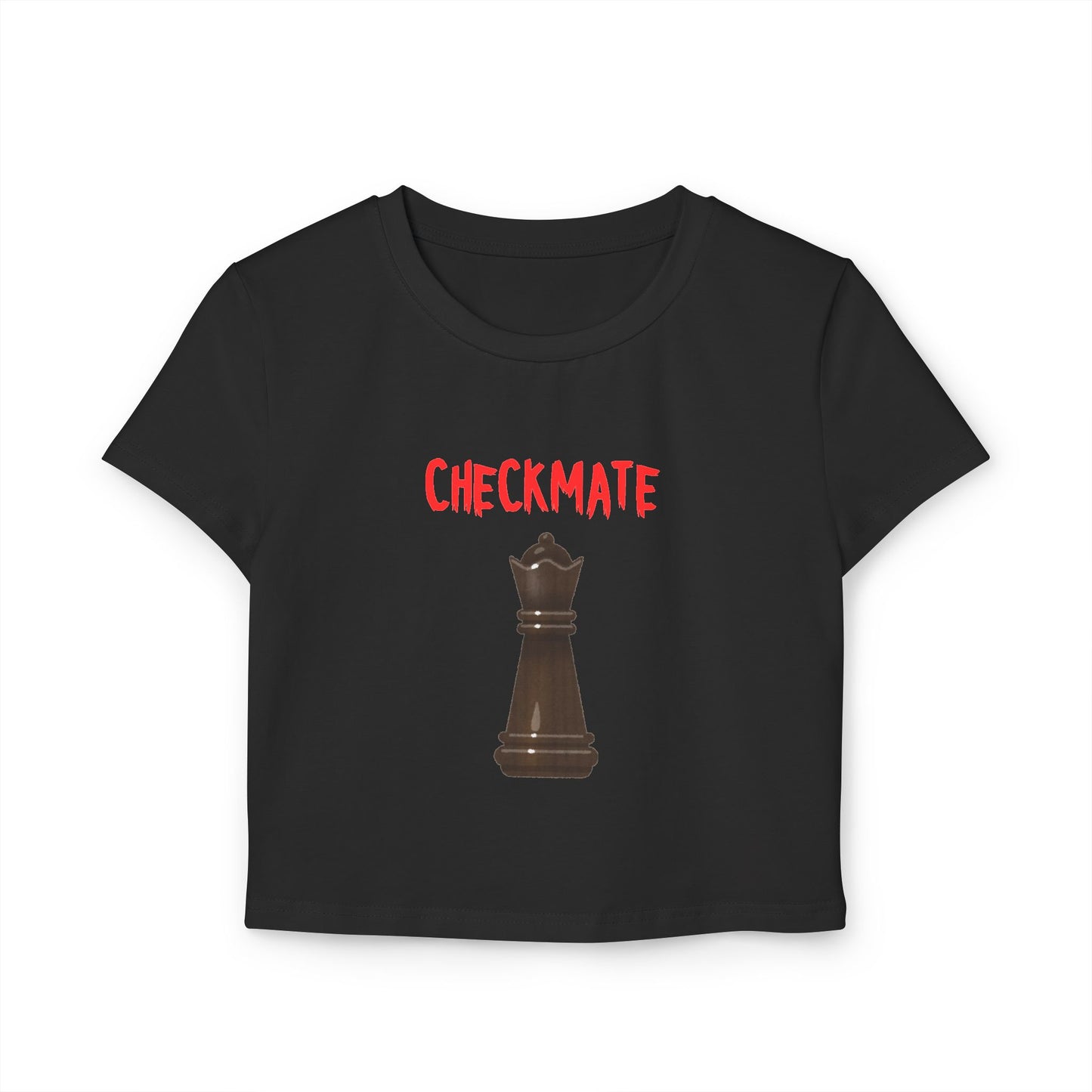Checkmate Queen Crop Tee – Women's Chess Shirt