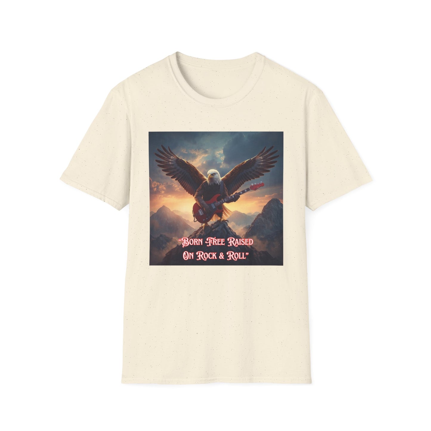Rock & Roll Eagle T-Shirt — Born, Raised on Rock & Roll Graphic Tee