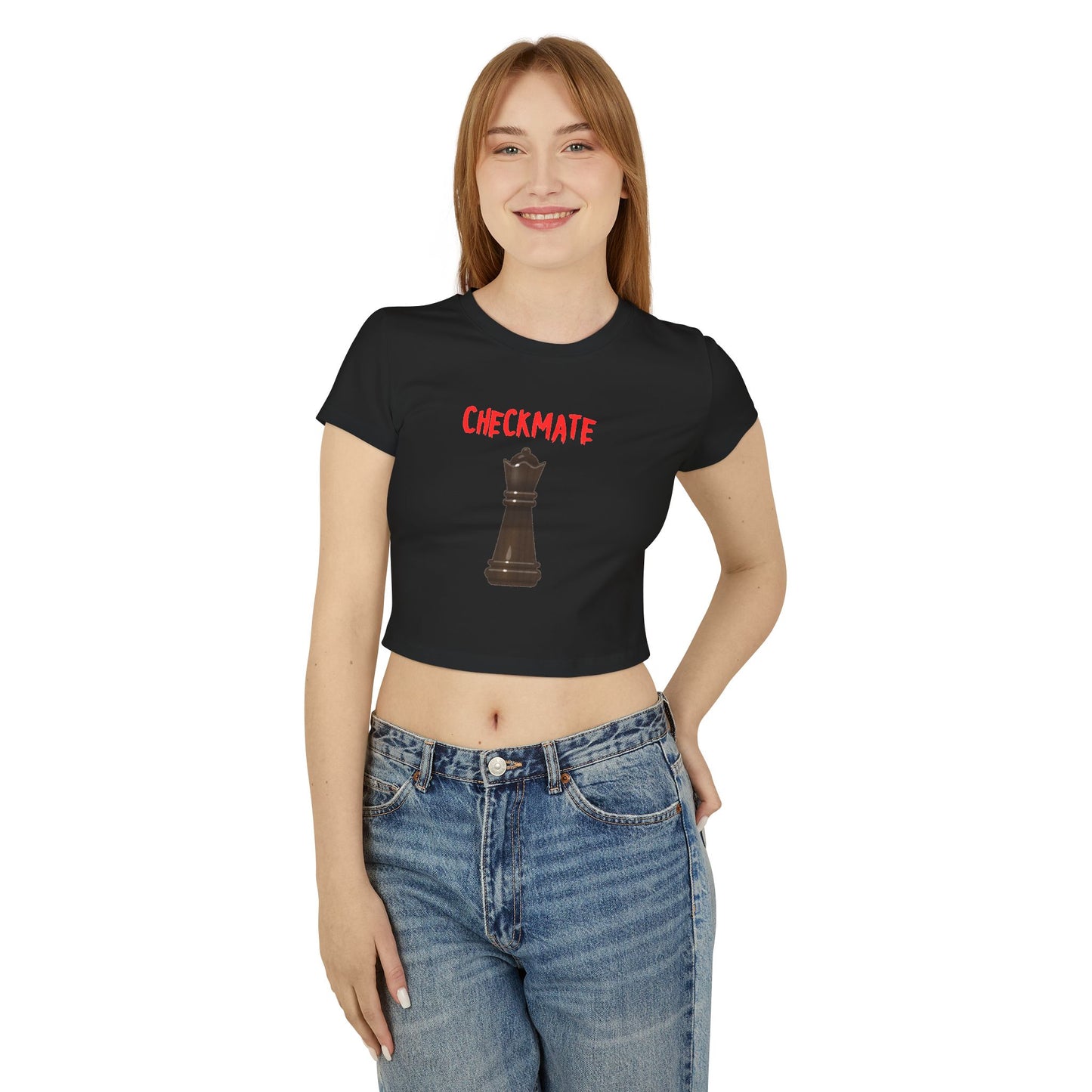 Checkmate Queen Crop Tee – Women's Chess Shirt
