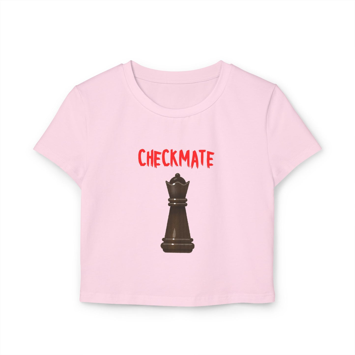 Checkmate Queen Crop Tee – Women's Chess Shirt