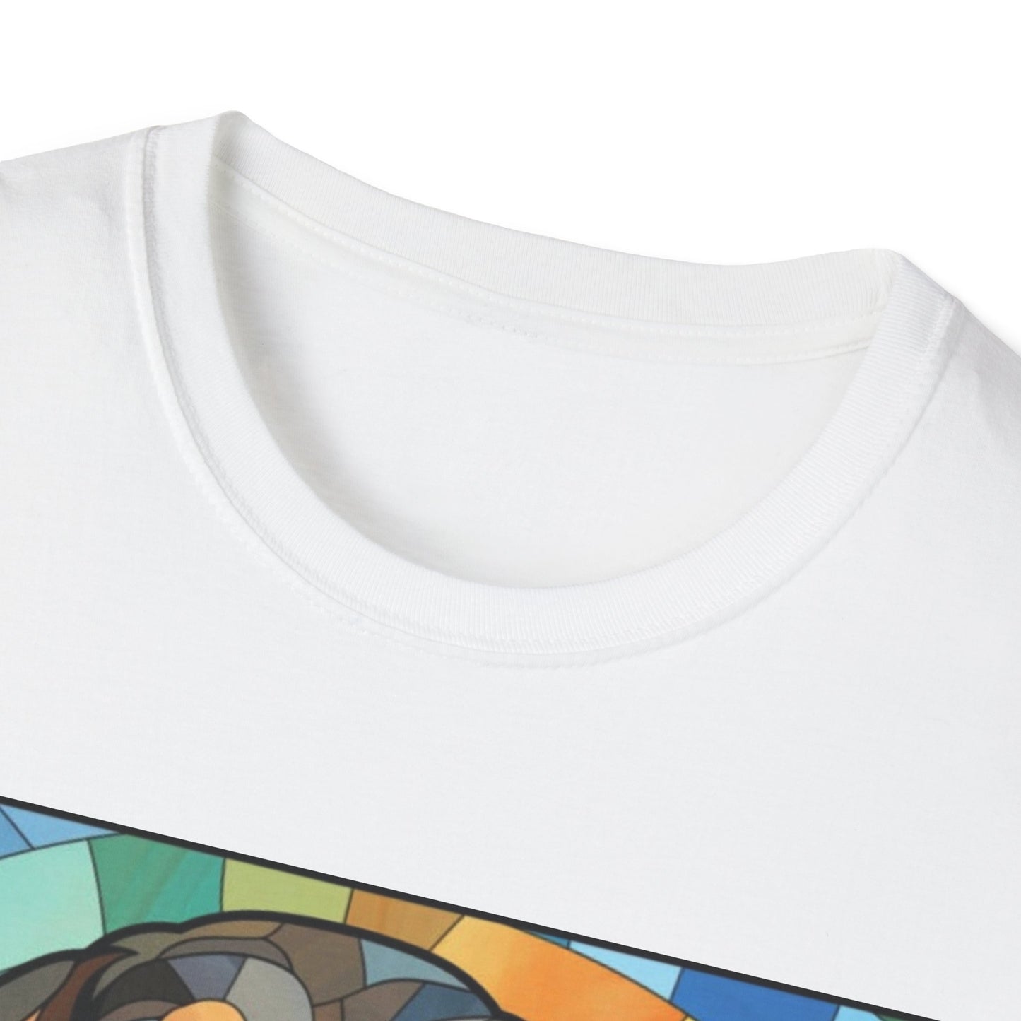 Dachshund Mosaic Portrait T-Shirt – "Yoda" Colorful Dog Art Tee
