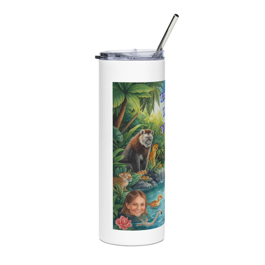 Tumbler - "Best Life Ever" Tropical Wildlife 20oz Stainless Steel Tumbler