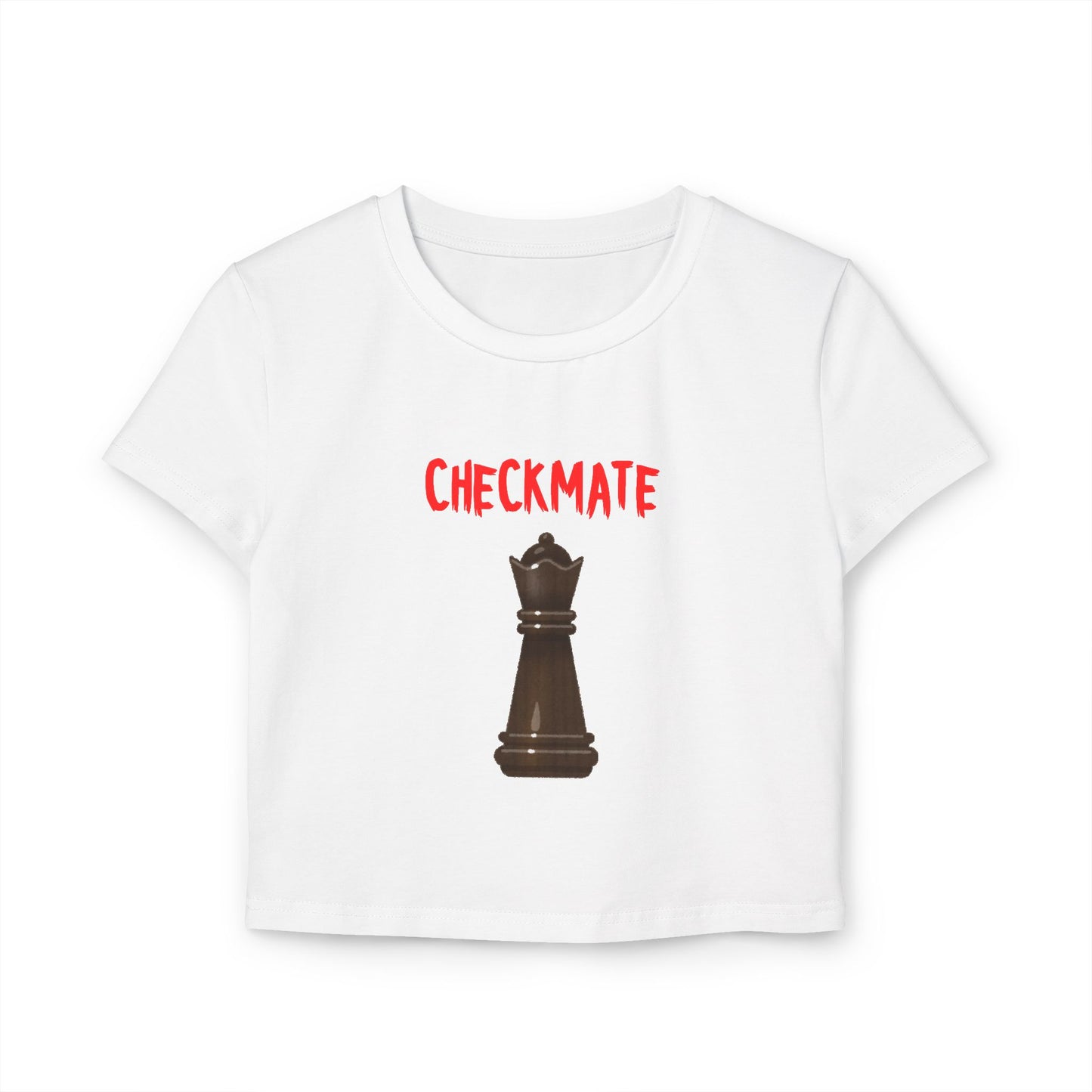 Checkmate Queen Crop Tee – Women's Chess Shirt
