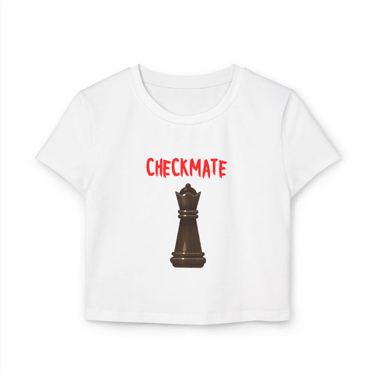 Checkmate Queen Crop Tee – Women's Chess Shirt
