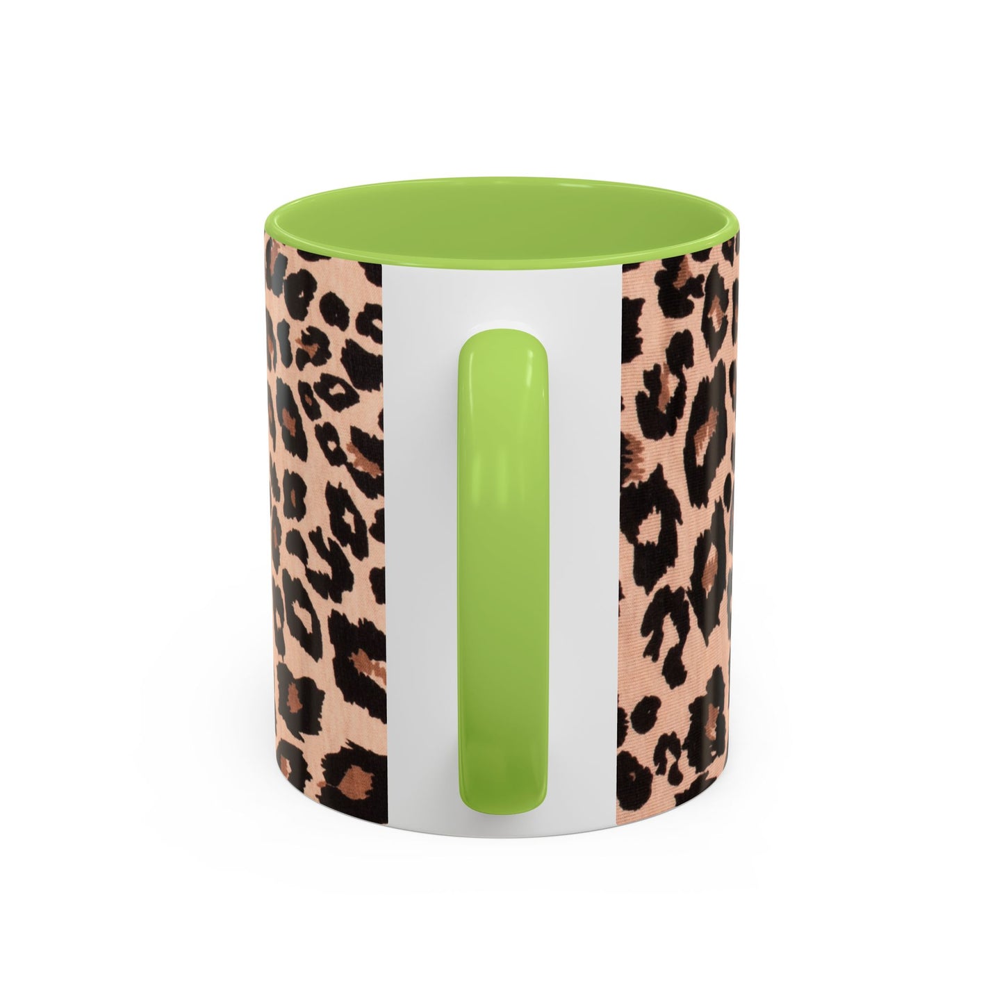 Leopard Print Accent Coffee Mug – 11/15oz Stylish Animal Print Ceramic Cup