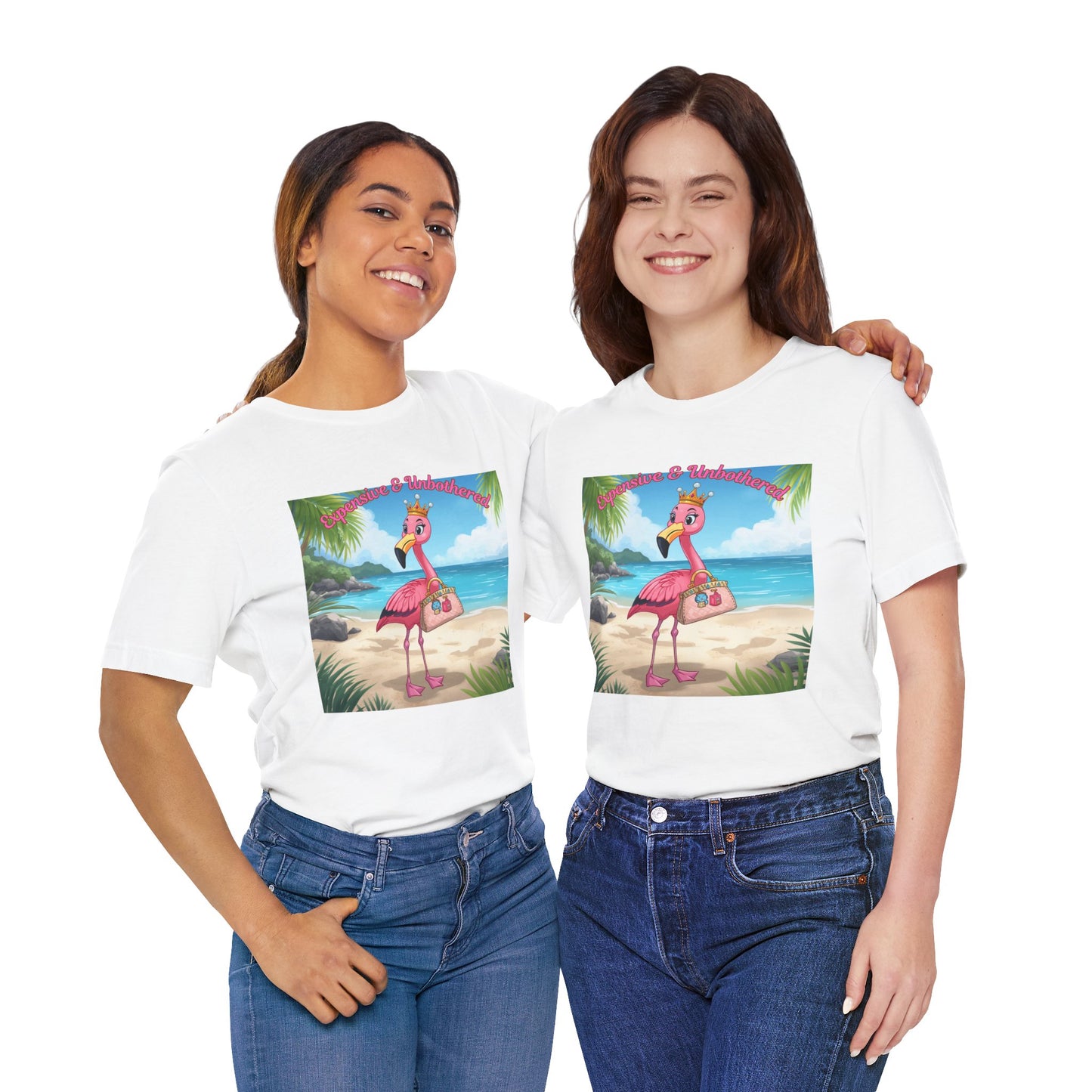 Flamingo Beach Vacation T‑Shirt — 'Paradise & Wanderlust' Tropical Graphic Tee
