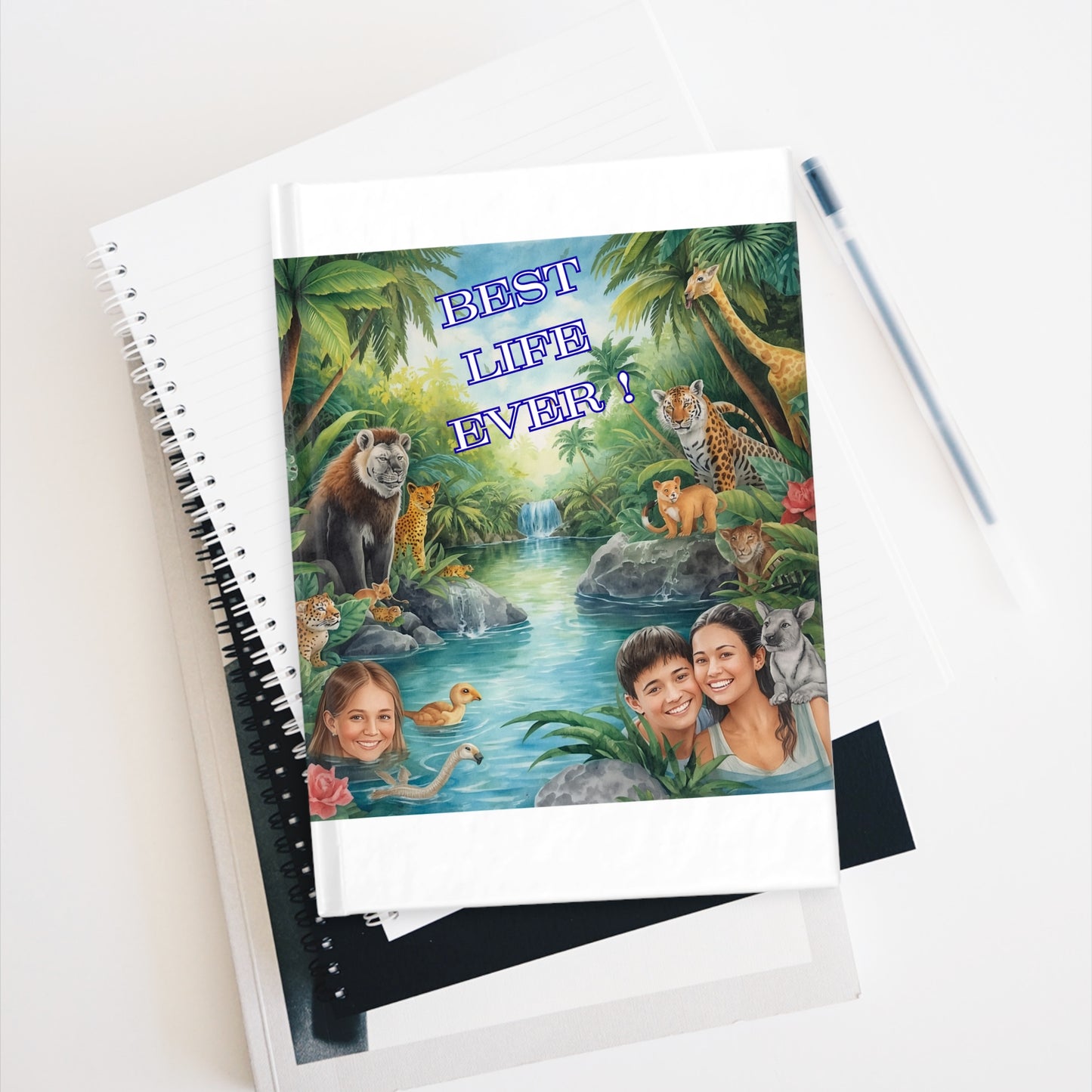 Best Life Ever  Journal — Lined Notebook with Tropical Wildlife Design